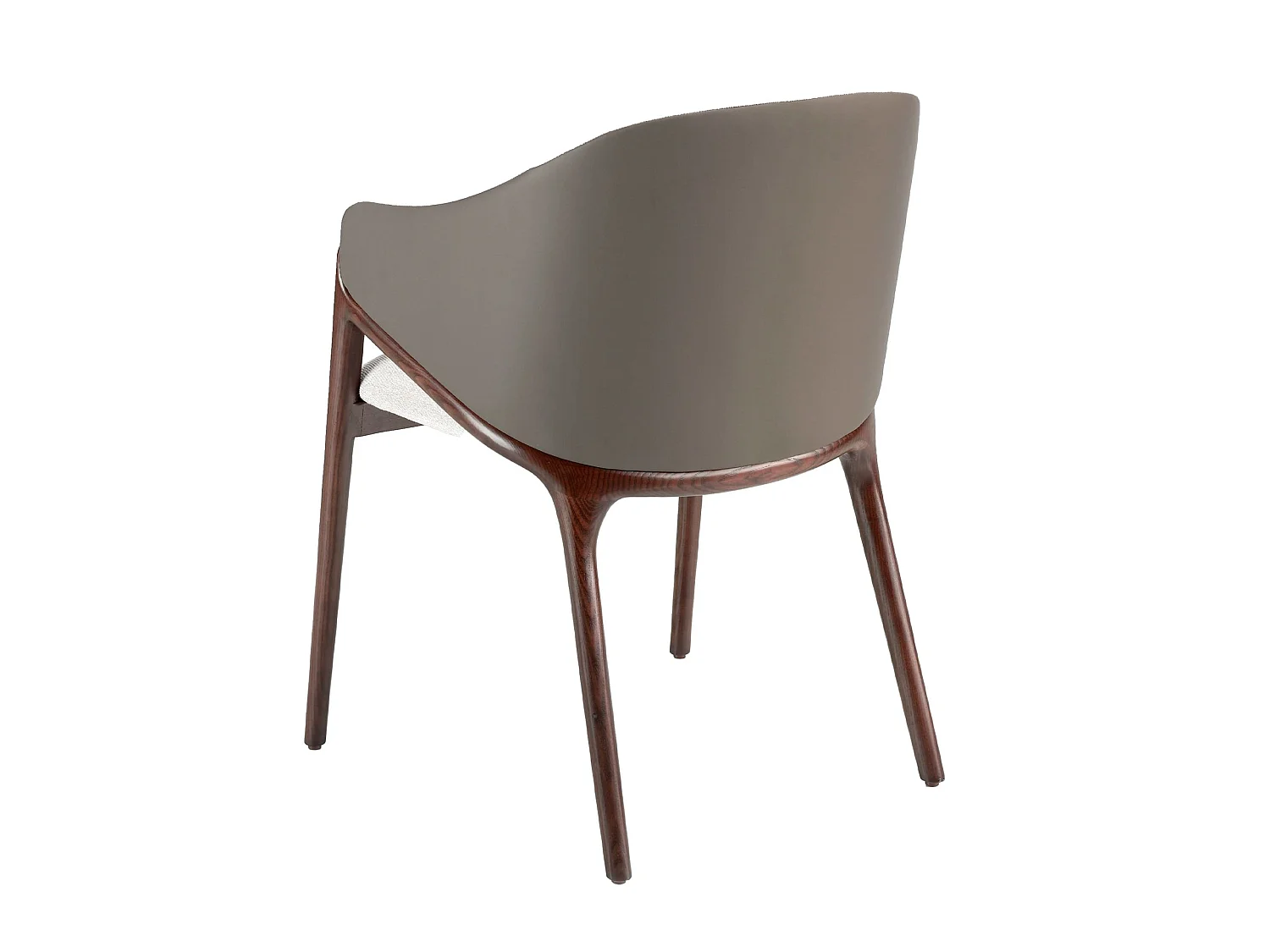 Beige fabric and dark mink leatherette chair 4090 ANGEL CERDA