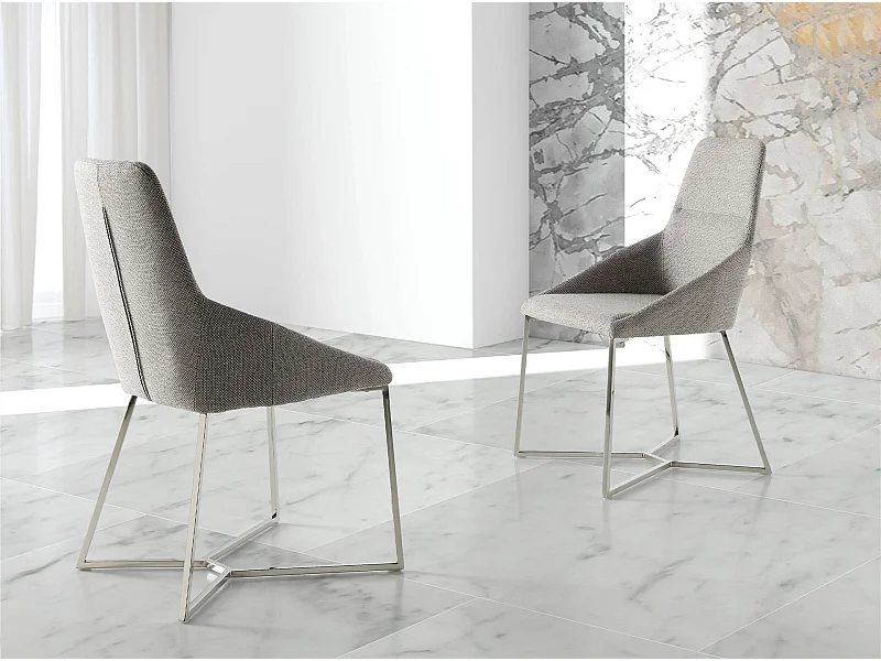 Chaise en tissu gris 4008 ANGEL CERDA