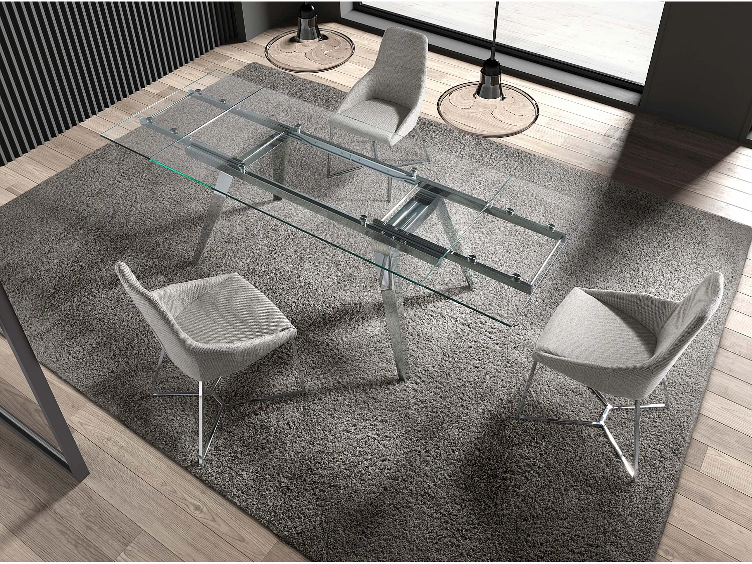 Esstischstuhl aus gepolstertem Stoff  4008 ANGEL CERDA