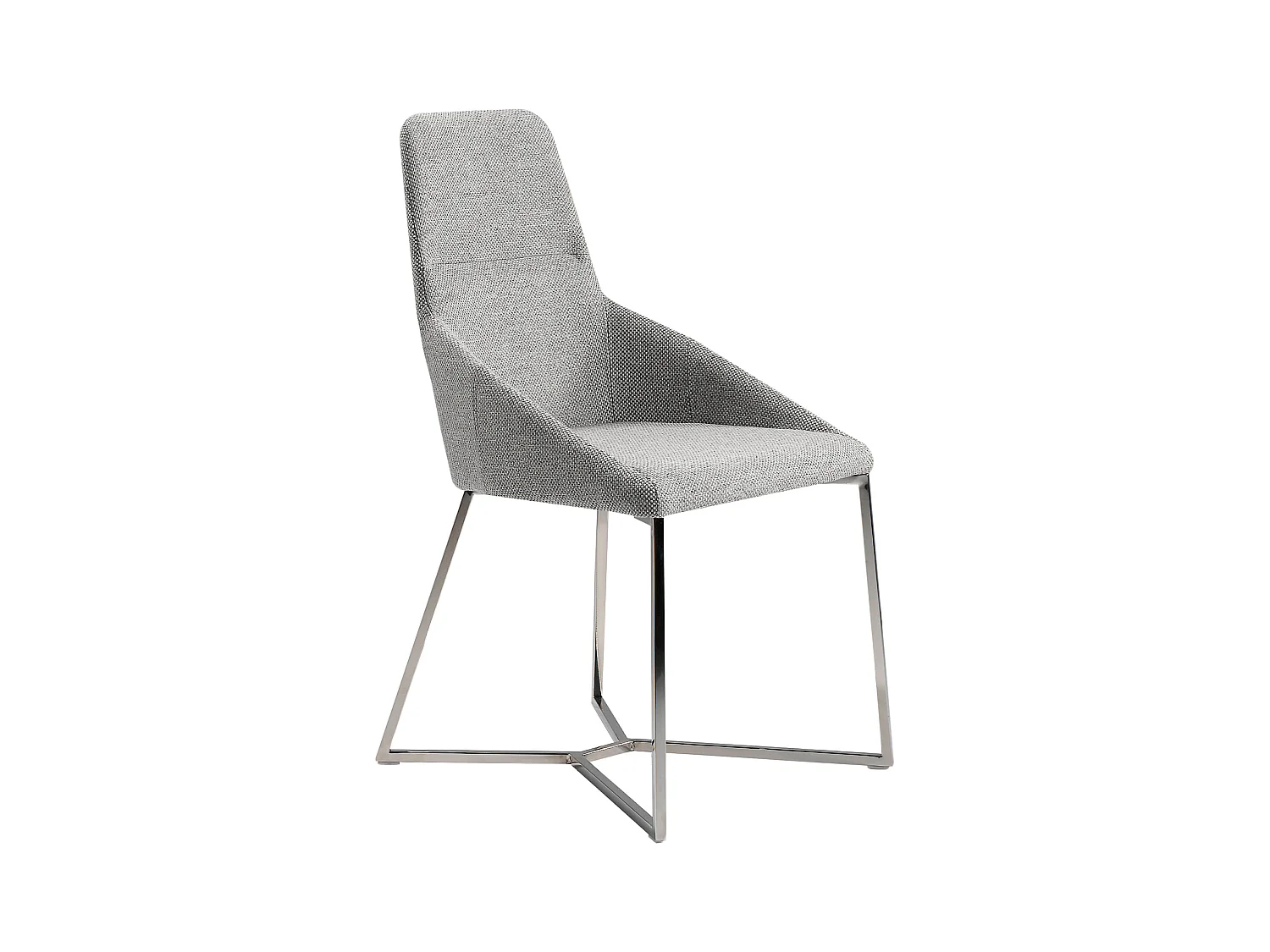 Chaise en tissu et pieds en acier chromé 4008 ANGEL CERDA