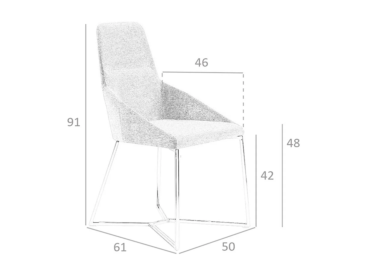 Silla comedor tapizada tela  4008 ANGEL CERDA
