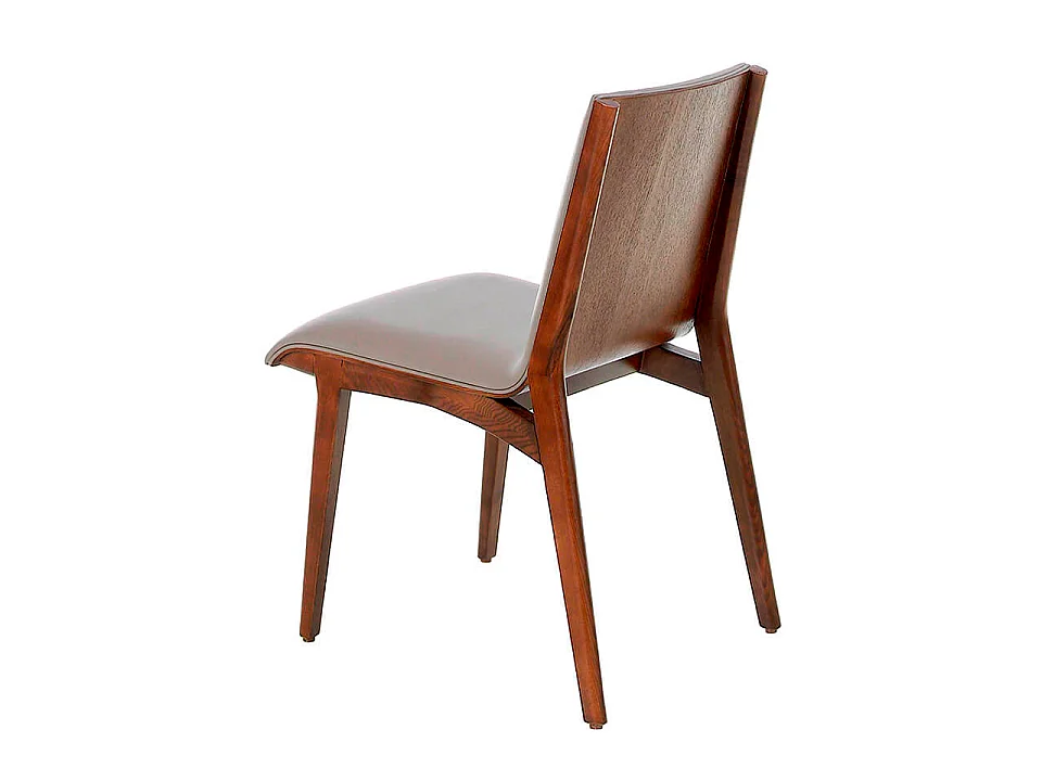 Donker nerts eco-leren stoel 4070 ANGEL CERDA