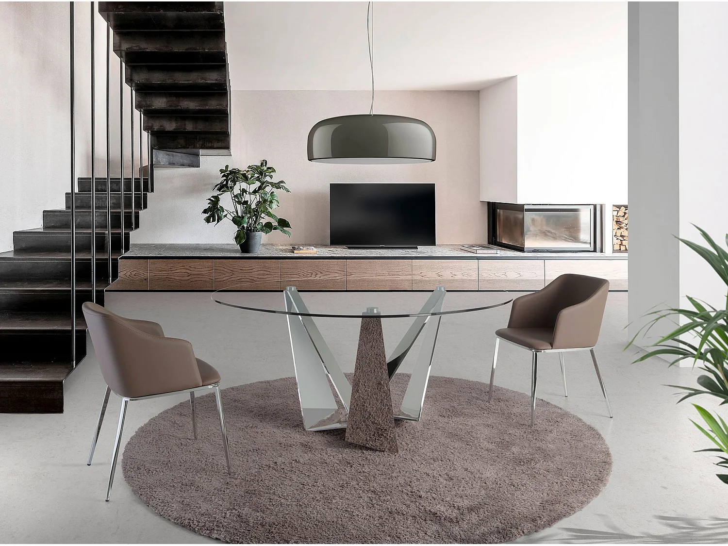 Chaise en similicuir marron 4022 ANGEL CERDA