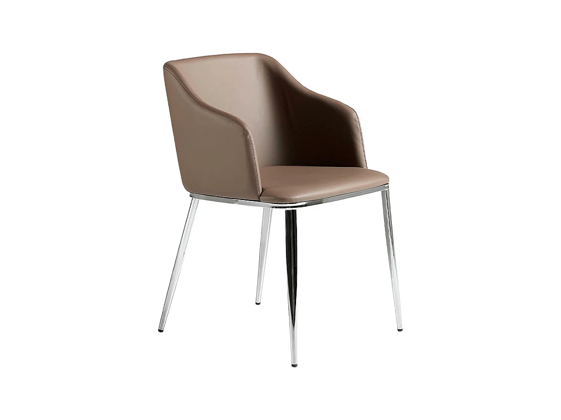 Chaise en simili cuir et acier chromé 4022 ANGEL CERDA