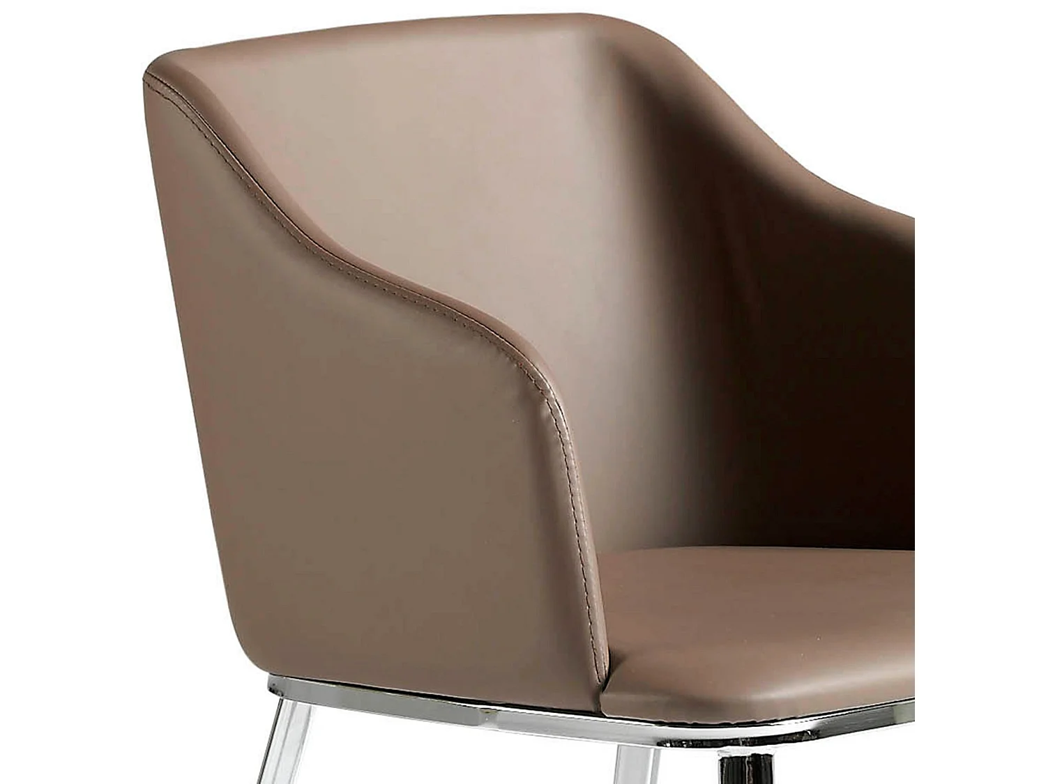 Sedia in ecopelle marrone 4022 ANGEL CERDA