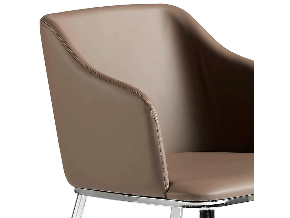 Sedia in ecopelle marrone 4022 ANGEL CERDA