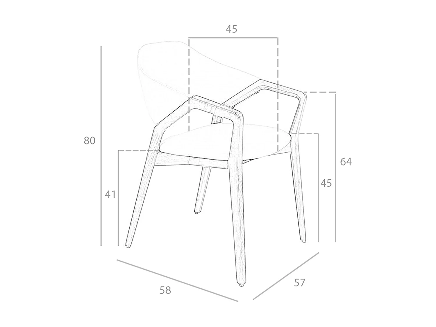 Silla comedor estructura nogal  4068 ANGEL CERDA