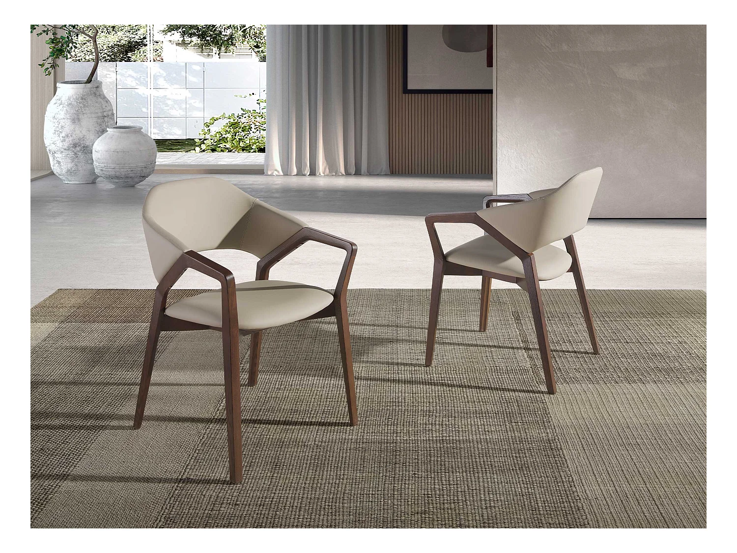 Esstischstuhl mit Walnussstruktur  4068 ANGEL CERDA