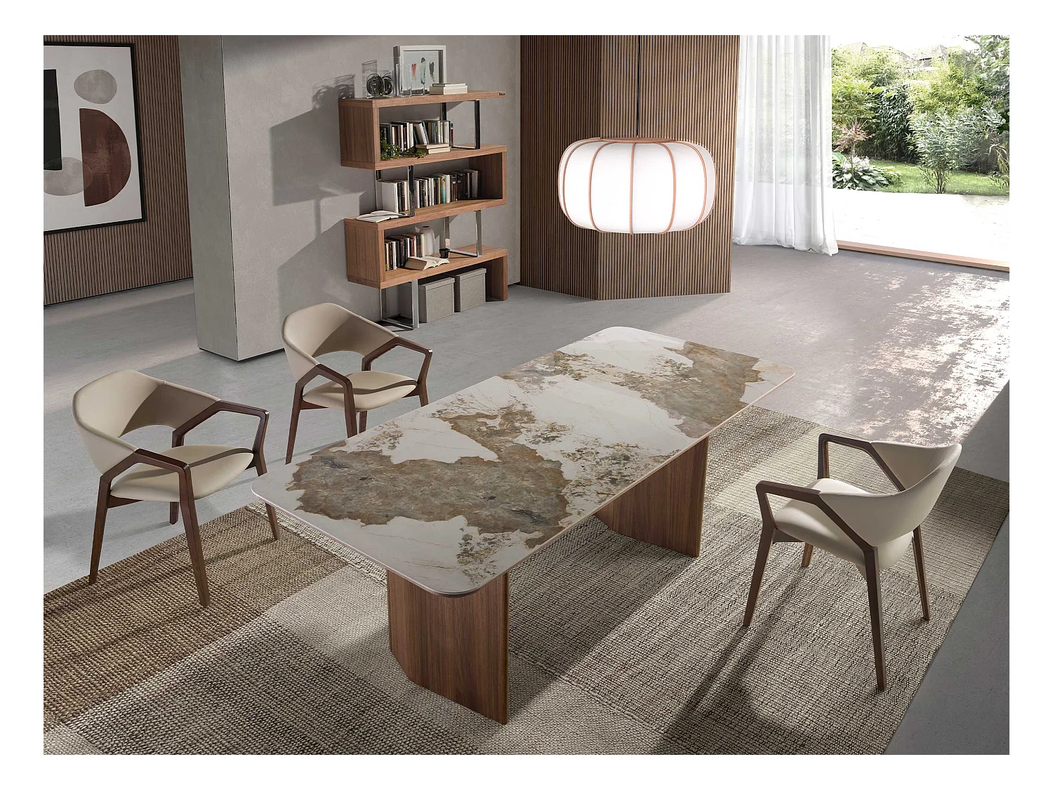 Esstischstuhl mit Walnussstruktur  4068 ANGEL CERDA