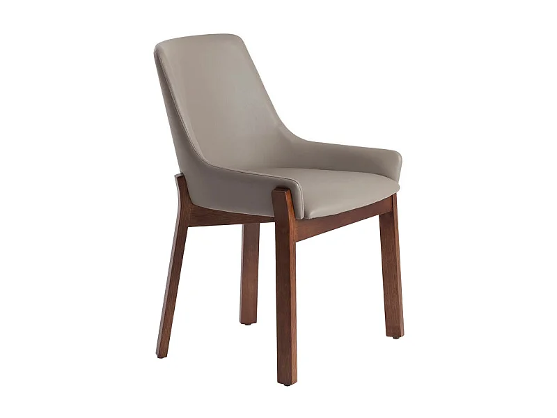 Ciemne krzesło z ekoskóry norek