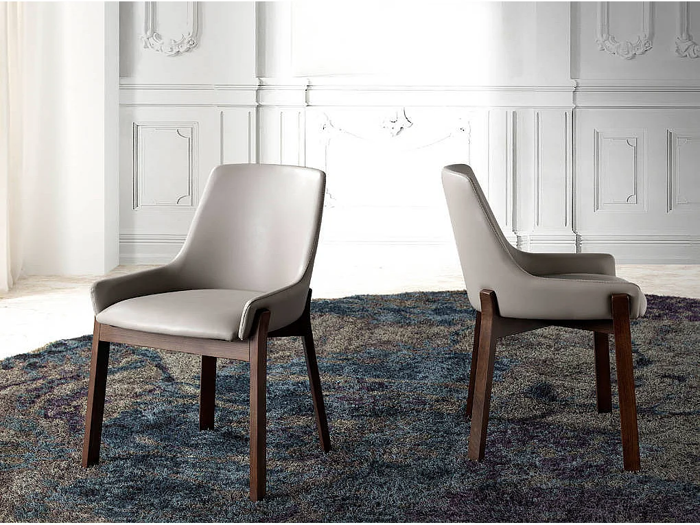 Esstischstuhl mit Walnussstruktur  4017 ANGEL CERDA