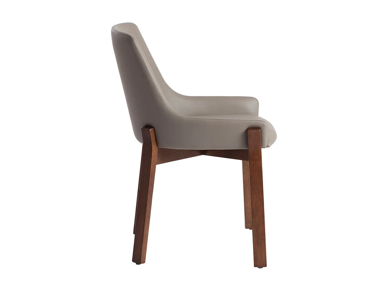 Chaise en similicuir vison foncé 4017 ANGEL CERDA