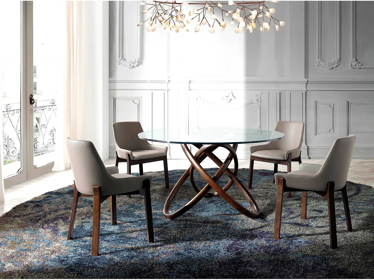 Chaise en similicuir vison foncé 4017 ANGEL CERDA