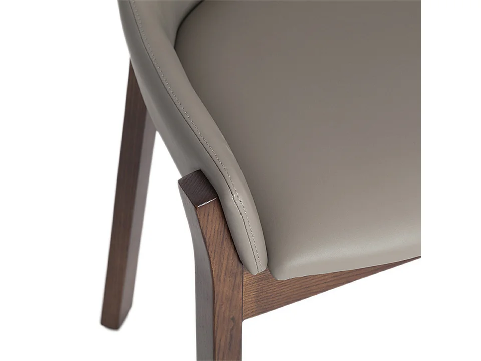 Donker nerts eco-leren stoel 4017 ANGEL CERDA