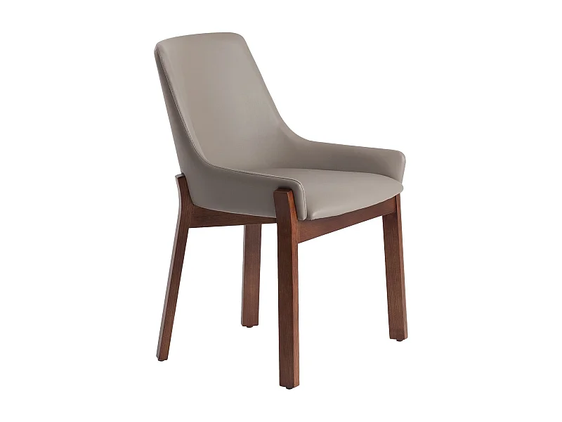 Sedia rivestita in similpelle e struttura in legno color Noce   4017 ANGEL CERDA