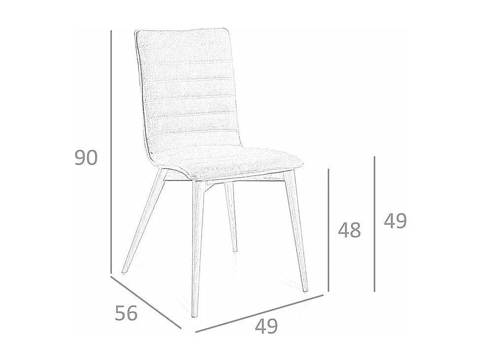Krzesło z tkaniny w kolorze szarym