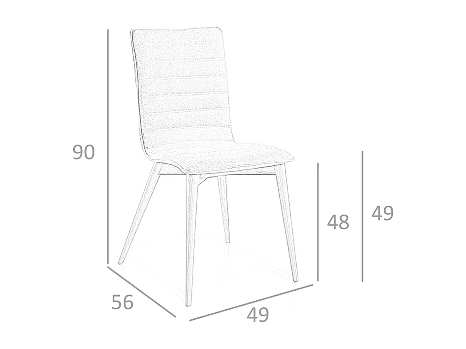 Esstischstuhl aus gepolstertem Stoff  4031 ANGEL CERDA