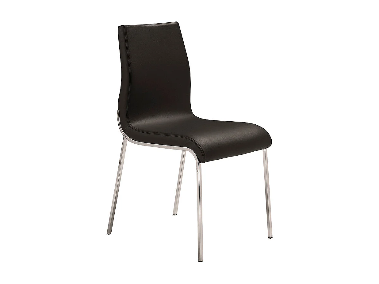 Chaise en simili cuir et acier chromé 4052 ANGEL CERDA
