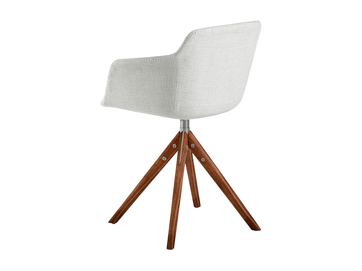 Drehbarer Esstischstuhl Beige Stoff  4059 ANGEL CERDA