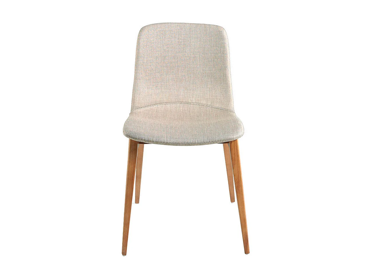 Krzesło z beżowej tkaniny