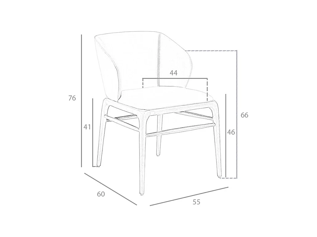 Gepolsterter Esstischstuhl Kunstleder  4065 ANGEL CERDA