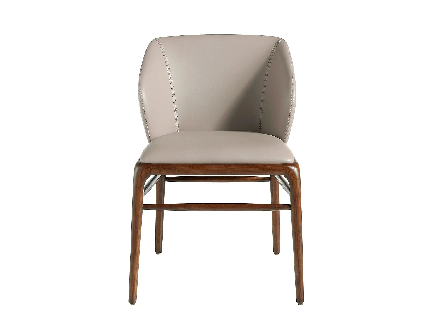Chaise en croûte de cuir et bois noyer 4065 ANGEL CERDA