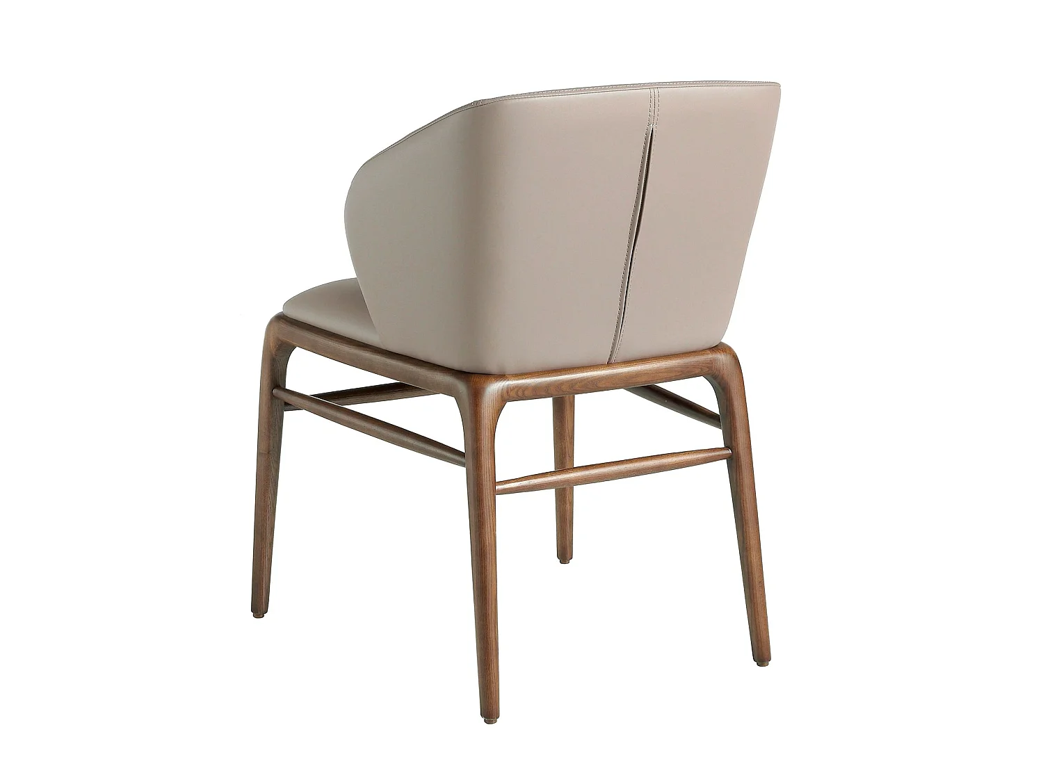 Chaise en croûte de cuir et bois noyer 4065 ANGEL CERDA