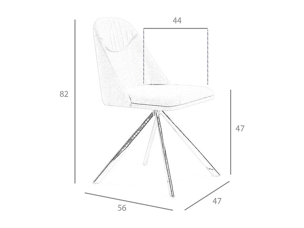 Drehbarer Esstischstuhl aus Stahl  4020 ANGEL CERDA