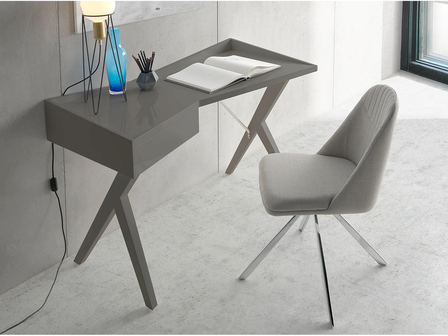 Drehbarer Esstischstuhl aus Stahl  4020 ANGEL CERDA