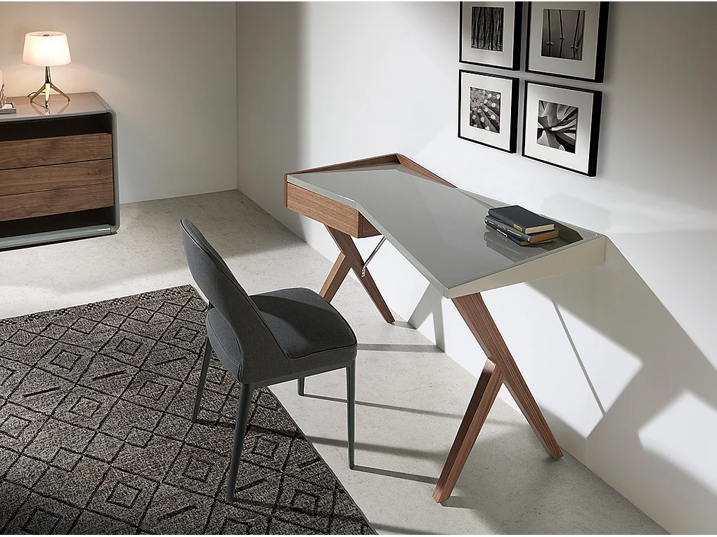 Eetkamerstoel met zwart stalen poten 4023 ANGEL CERDA