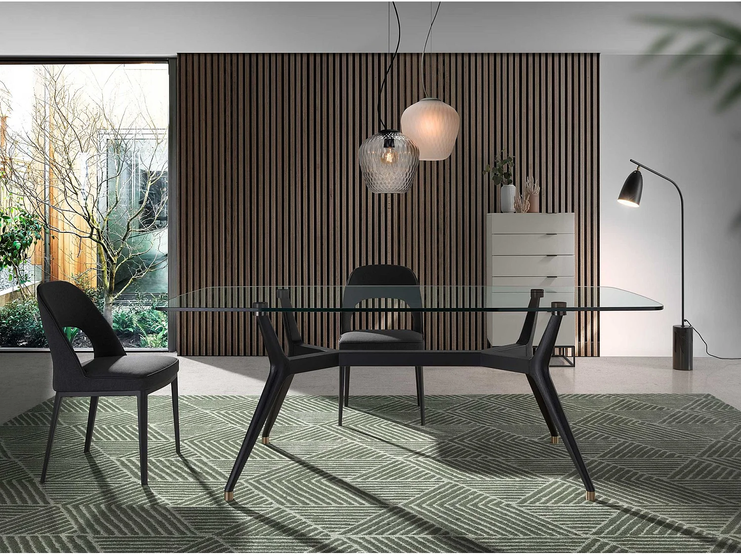 Sedia rivestita in tessuto con struttura in acciaio   4023 ANGEL CERDA