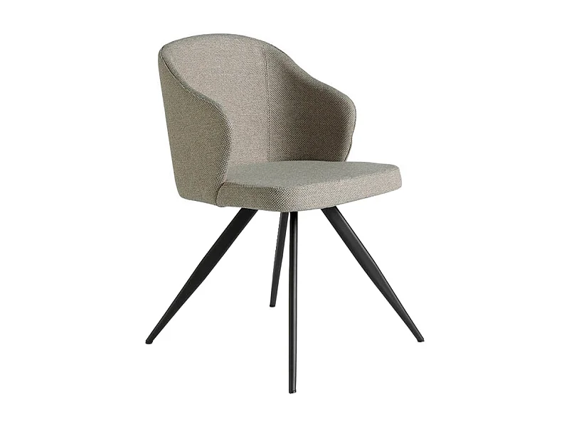 Grijze stoffen gestoffeerde eetkamerstoel 4057 ANGEL CERDA