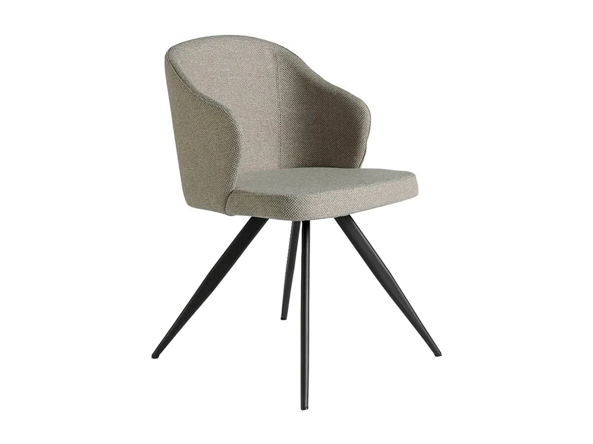 Chaise en tissu avec pieds en acier noir 4057 ANGEL CERDA