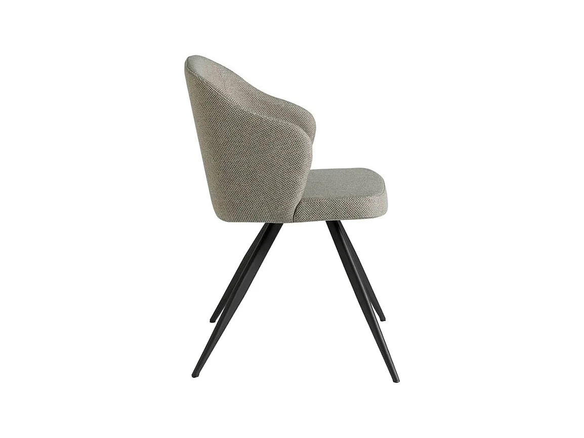 Chaise en tissu avec pieds en acier noir 4057 ANGEL CERDA