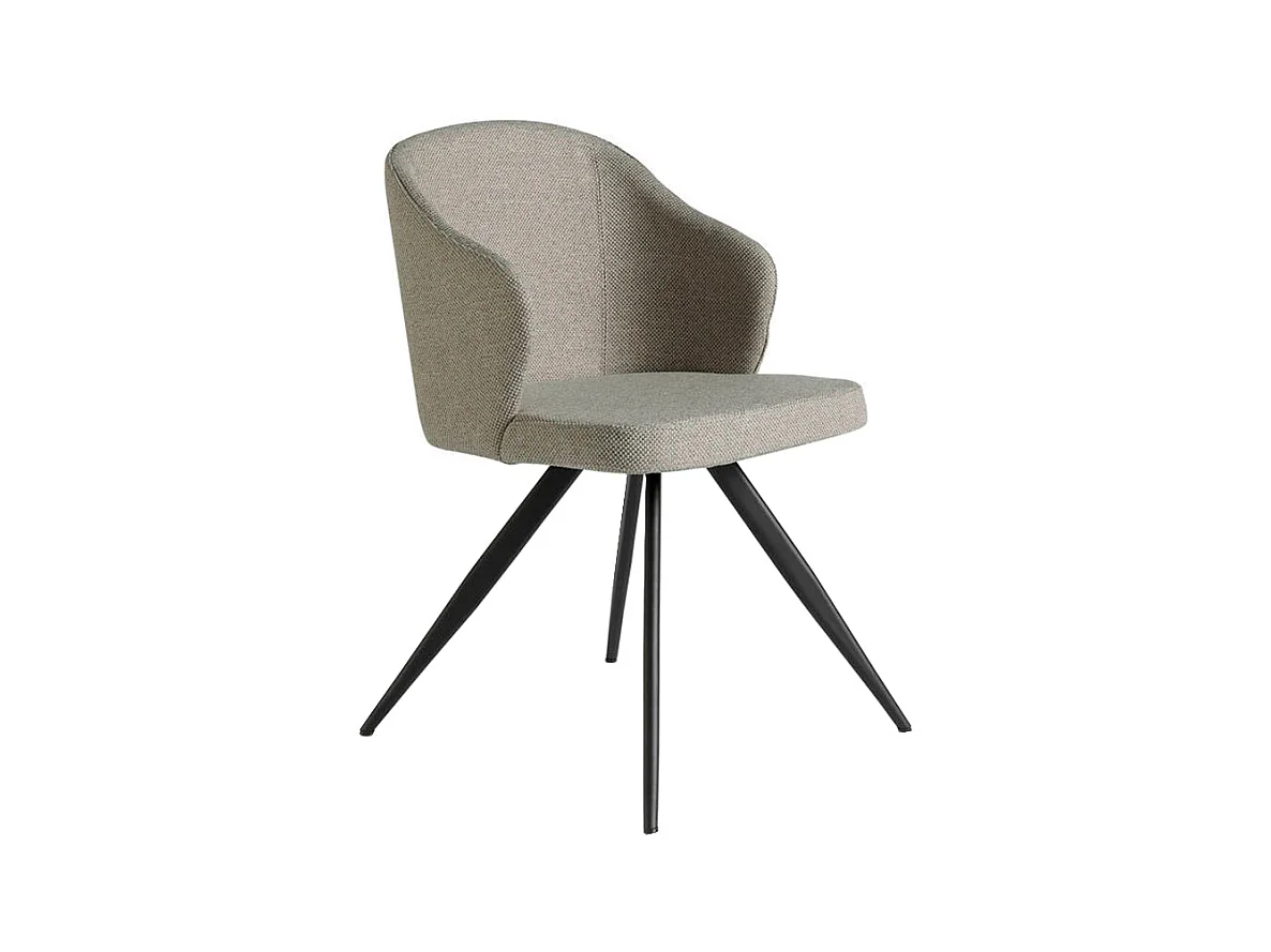 Chaise en tissu avec pieds en acier noir 4057 ANGEL CERDA