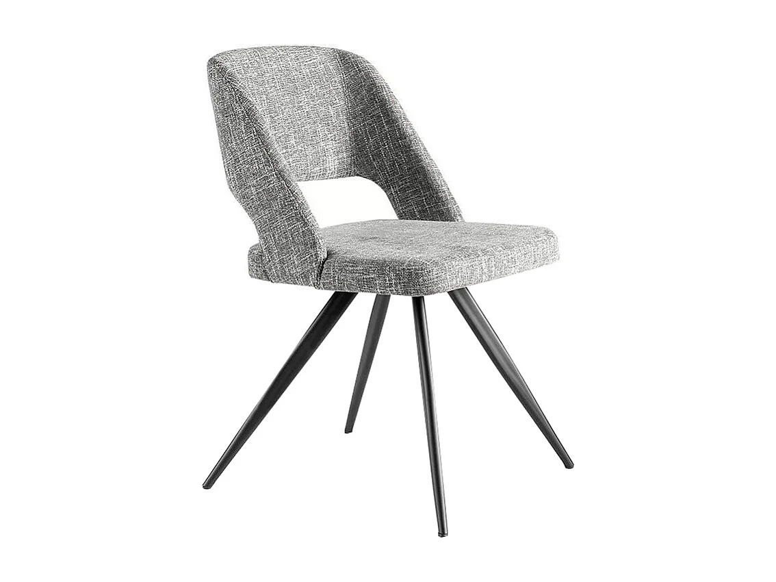 Chaise en tissu et pieds en acier noir 4010 ANGEL CERDA