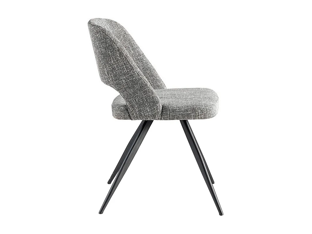 Chaise en tissu et pieds en acier noir 4010 ANGEL CERDA