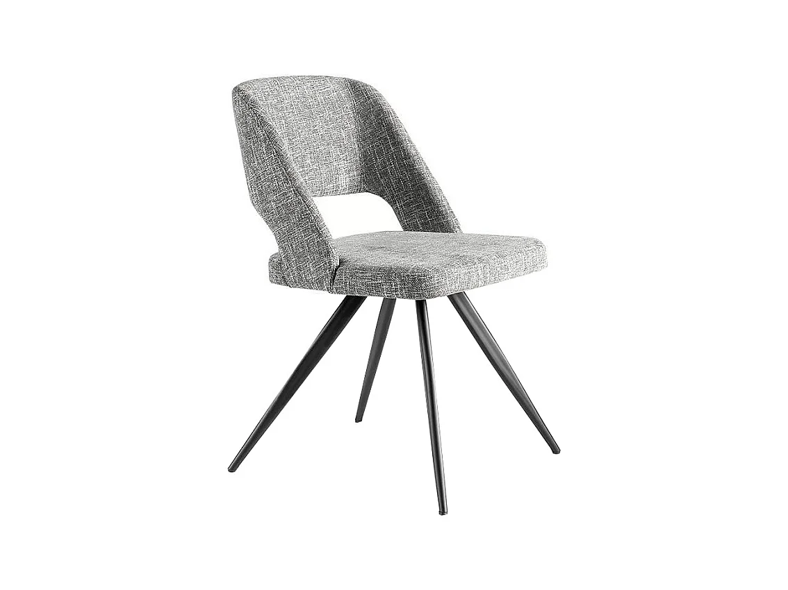 Chaise en tissu et pieds en acier noir 4010 ANGEL CERDA