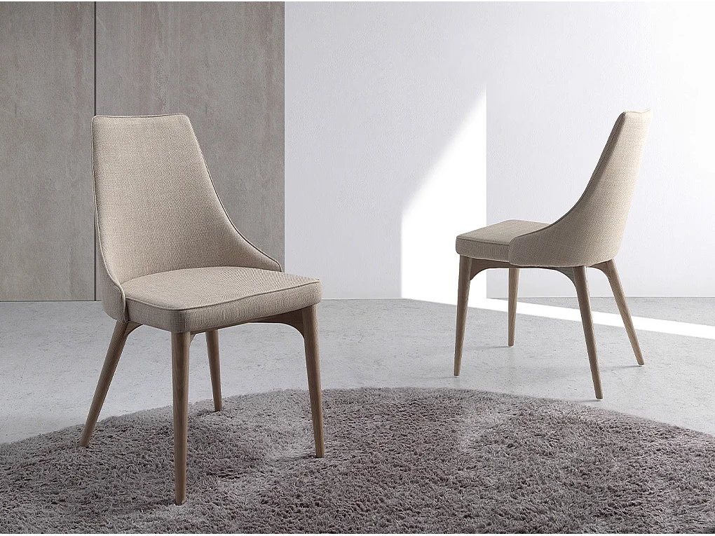 Chaise en tissu marron 4032 ANGEL CERDA