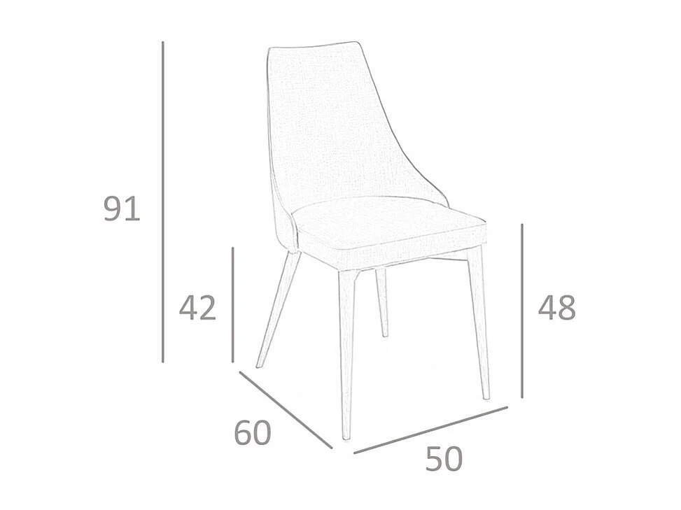 Chaise en tissu marron 4032 ANGEL CERDA