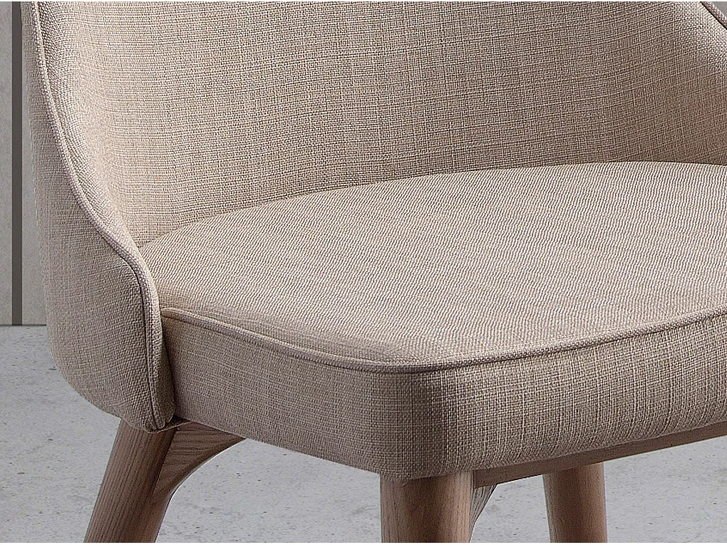 Chaise en tissu marron 4032 ANGEL CERDA