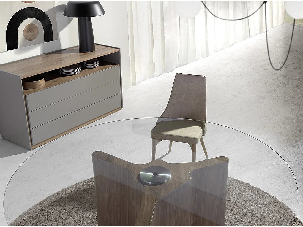 Chaise en tissu marron 4032 ANGEL CERDA