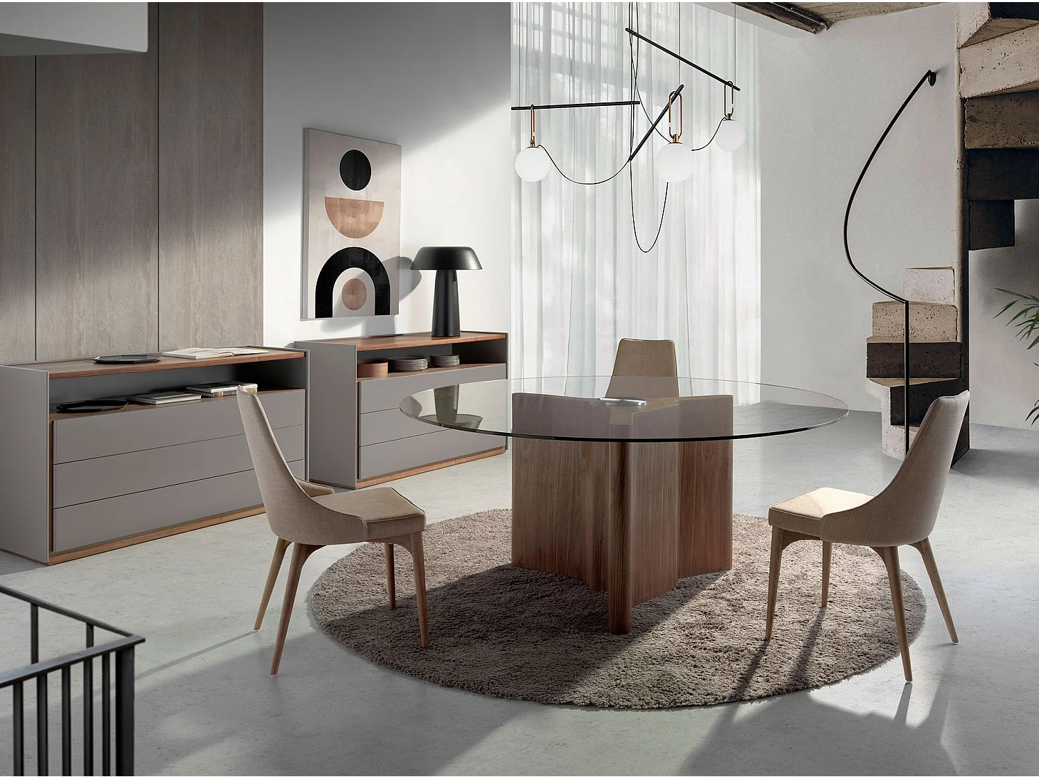 Stoffen beklede eetkamerstoel 4032 ANGEL CERDA