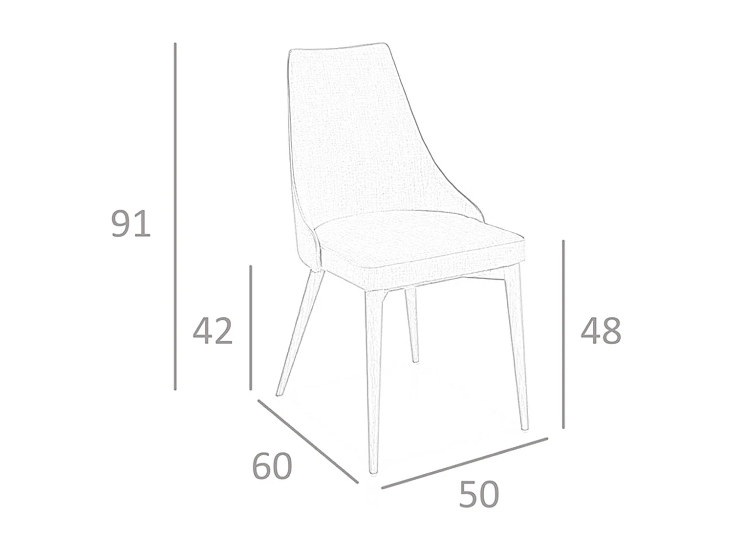 Stoffen beklede eetkamerstoel 4032 ANGEL CERDA