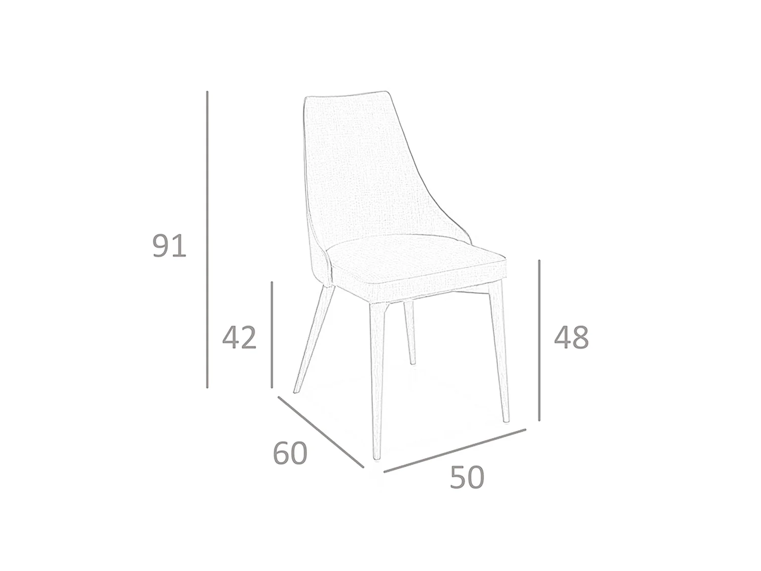 Bruine stoffen stoel 4032 ANGEL CERDA