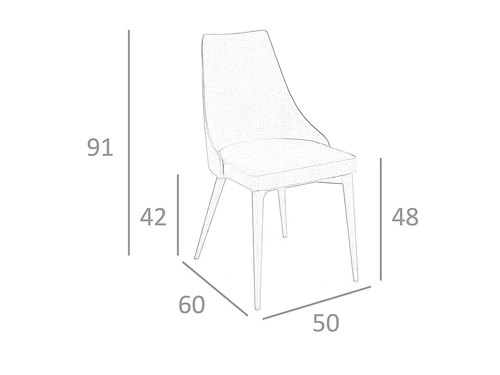 Bruine stoffen stoel 4032 ANGEL CERDA