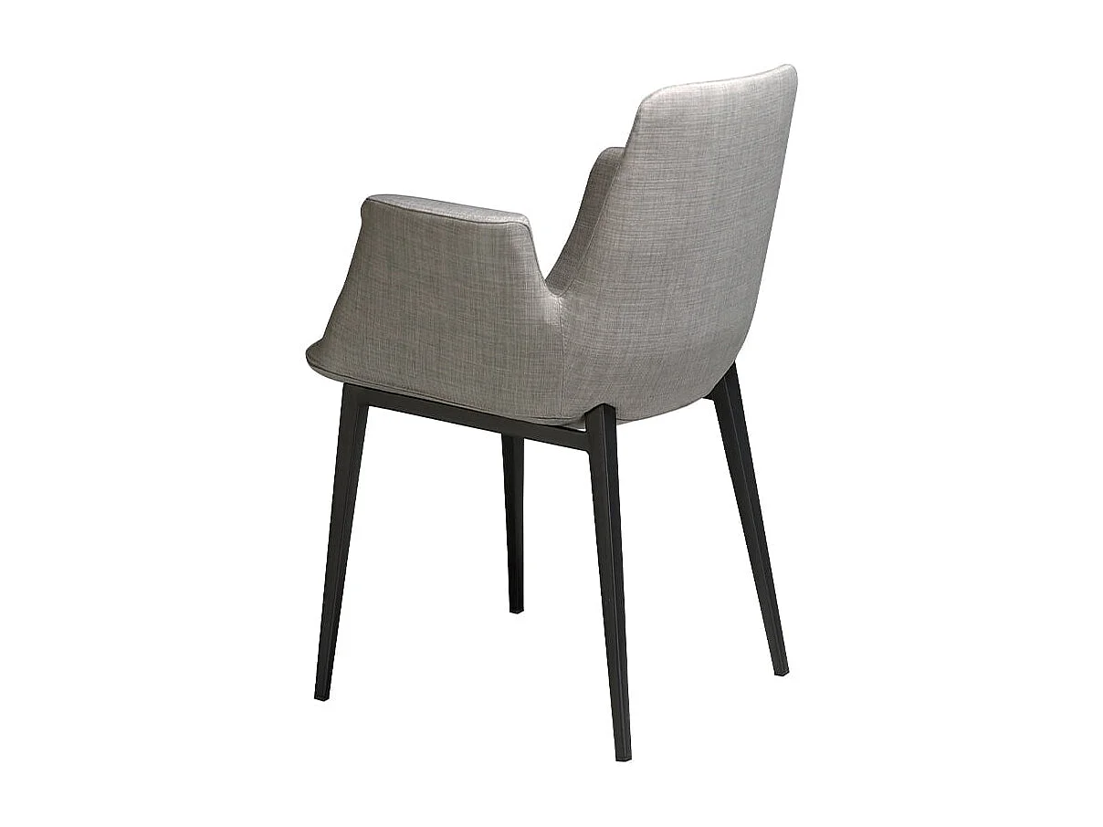 Sedia rivestita in tessuto con struttura in acciaio nero   4002 ANGEL CERDA