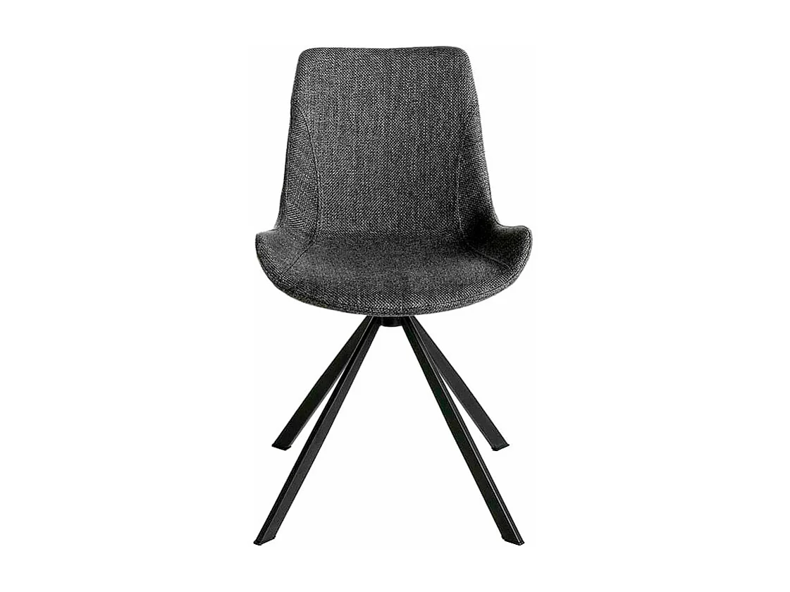 Eetkamerstoel met grijze stoffen bekleding 4071 ANGEL CERDA