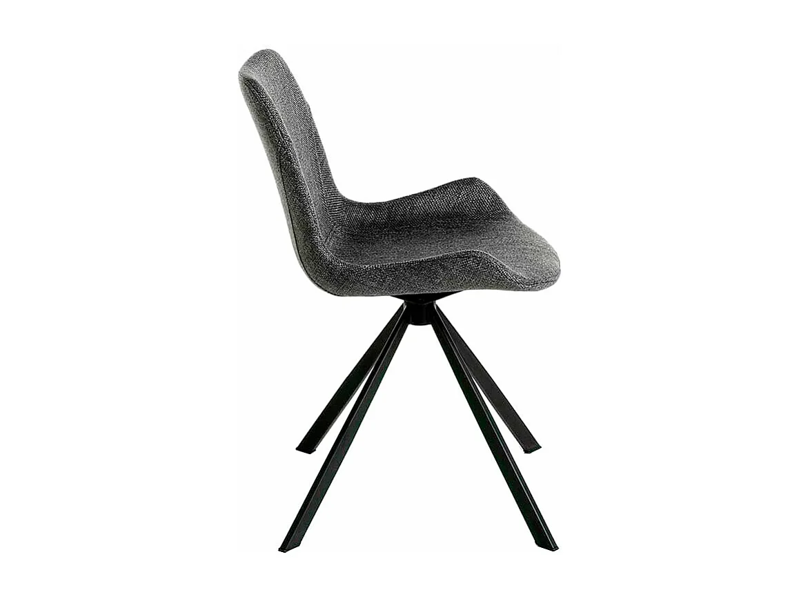 Eetkamerstoel met grijze stoffen bekleding 4071 ANGEL CERDA