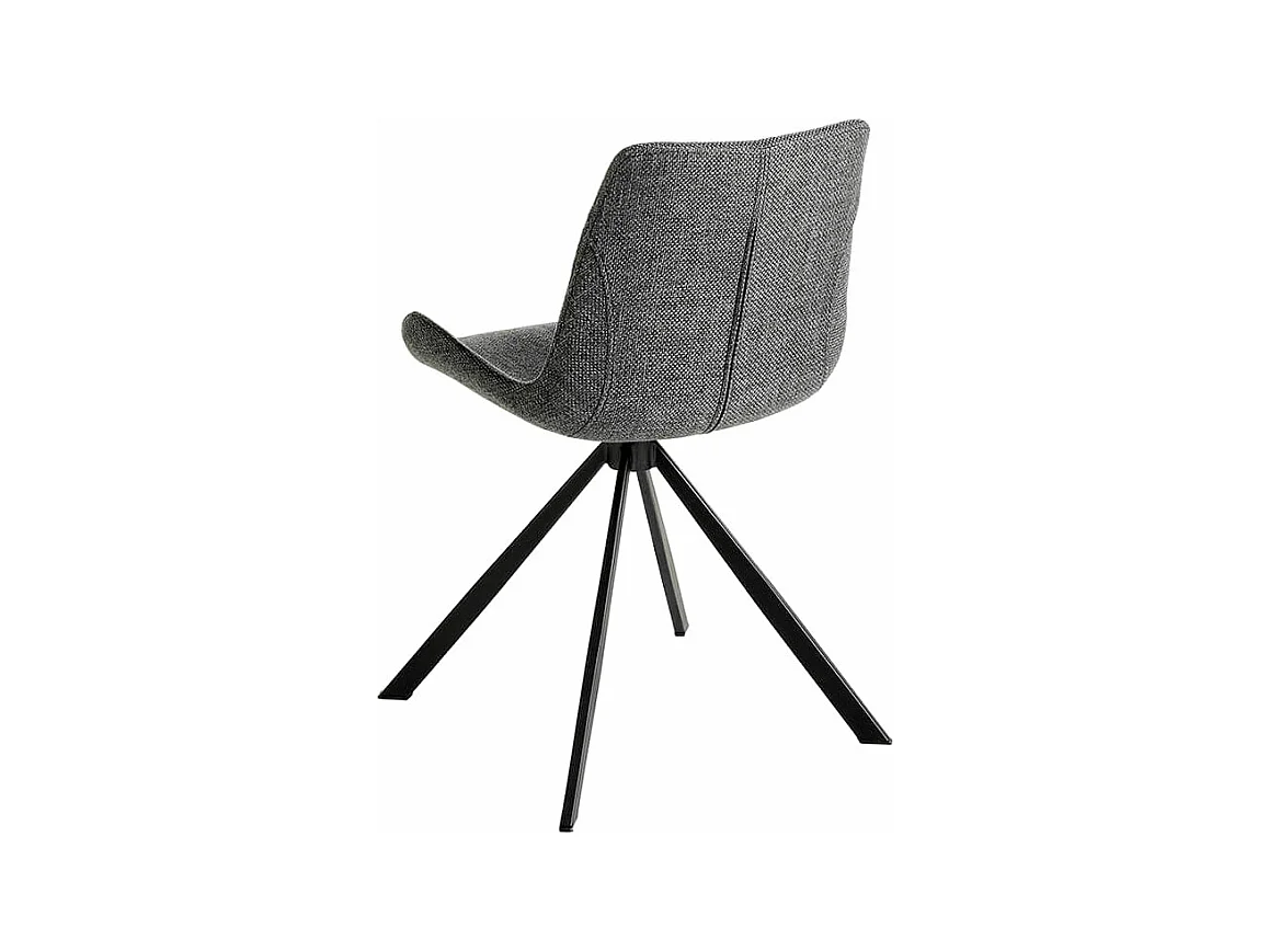 Eetkamerstoel met grijze stoffen bekleding 4071 ANGEL CERDA